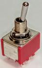 3ák. 2áll. Karos 3xváltó fém műk. 2A 250V AC 5A 28V DC szer.furat:6mm T1B1M1QE  RoHSc.