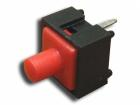 Taszt.Nyomógomb 1x záró 30V 20mA 10x10mm piros d=4mm műk. ST1034D RADIOHM