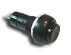 1ák. Nyomógomb 1x záró fek/fek. 1A 250V D=19/12mm 20mR 50000cikl.RoHSc SP10/BK;PS11BBK