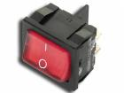 2ák. 2áll. Billenő 2x záró fek/pir. 10A 250V 24x21mm világító H8653VB01RT ARCO