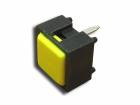 Taszt.Nyomógomb 1x záró 30V 20mA 10x10mm sárga 8x8mm műk. ST1034 RoHSconf.