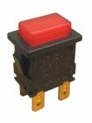 2ák. 2áll. Nyomó 2x záró pir/fek.világitó 10A 250V 15x21mm H8353AB ARCO