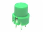 Taszt.Nyomógomb 1x záró 100V 100mA D=12/9mm zöld DT6GN KS01BG