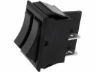 2x1ák. 2áll. Billenő 2x záró fek/fek. 10A 250V 23x30mm R1390PAA SCI